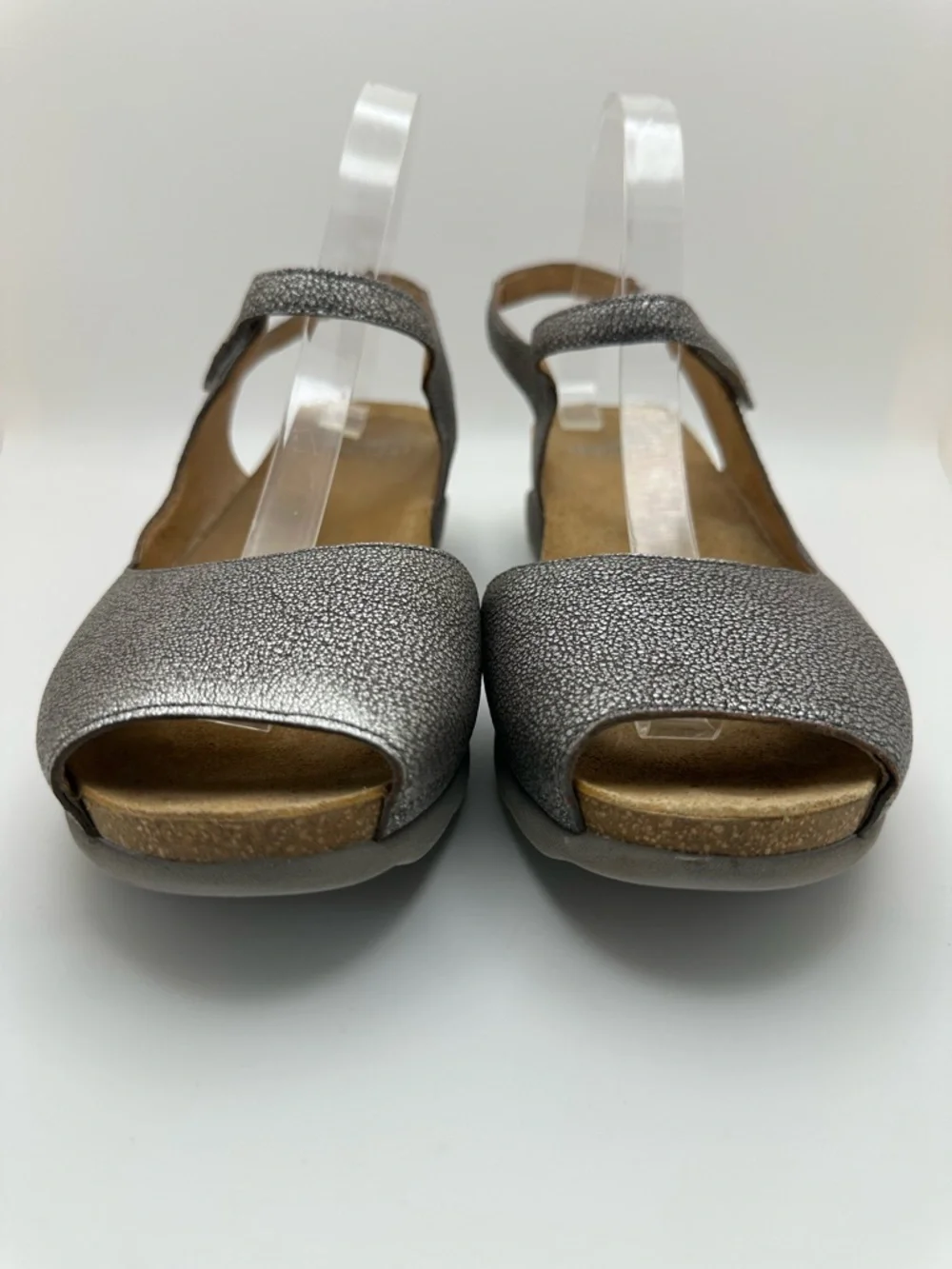 DANSKO Marcy Metallic Leather Gray Slingback Comfort Shoes Sandals Sz 42 - Picture 7 of 14